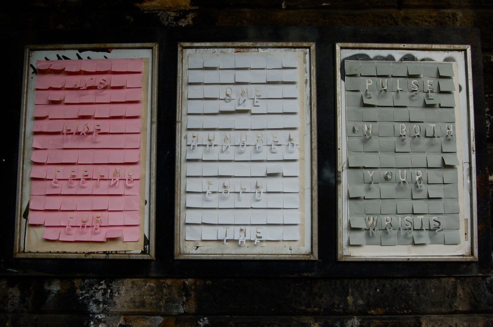 it's like feeling for one hundred fold the pulse on both your wrists